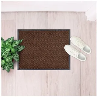 Andiamo Fußmatte Easy - Schmutzfangmatte für den Hauseingang - flexibel einsetzbar als Türmatte innen, Fußabtreter im überdachten Außenbereich oder als Schuhmatte 60 x 80 cm Braun