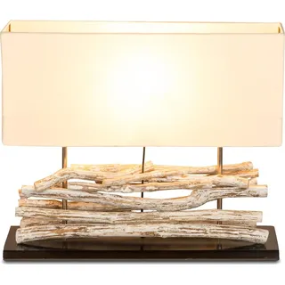 Lampe Tischlampe aus Holz Holzlampe Tischleuchte Treibholz 45cm hoch