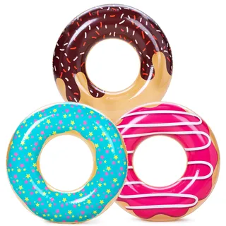 JOYIN 3 Pack Aufblasbarer Schwimmreifen mit Glitzern 32.5"/82.55cm, Schwimmring, Sommer Wasser Schwimmreifen groß, Pool Floats Spielzeug für Schwimmbad-Partydekorationen, Strand, Outdoor Partyzubehör