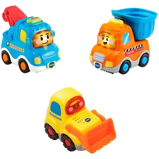 Vtech Tut Tut Baby Flitzer - 3er Set Baustellenfahrzeuge (Abschleppfahrz., Kipplaster, Bulldozer), Babyautos, Mehrfarbig