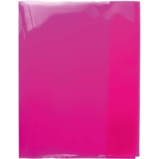 HERMA 19625 Heftumschläge Quart Transparent Pink Rosa, 10 Stück, Hefthüllen aus strapazierfähiger, abwischbarer & extra dicker Polypropylen-Folie, durchsichtige Heftschoner Set für Schulhefte, farbig