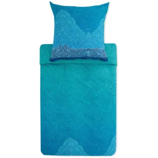 BASSETTI Bettgarnitur Paisley Blau 135 x 200 cm + 40 x 80 cm