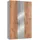 Drehtürenschrank Level by fresh to go 150 x 236 x 58 cm Weiß