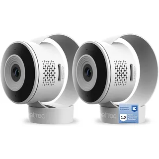 PetTec Cam Lite 2er Set | Überwachungskamera für Haustiere mit App, Bewegungsmelder & Handyübertragung | WiFi Kamera | WLAN Kamera Indoor mit Nachtsicht | Hundekamera, Haustierkamera