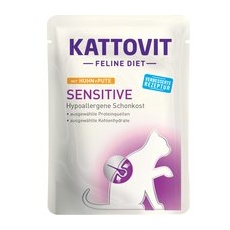 12x85g Sensitive Kattovit Hrană umedă pisici - pui & curcan