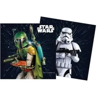 Procos - Papierservietten FSC Star Wars Galaxy (33 x 33 cm, Doppeltuch), 20 Stück, mehrfarbig, 93881