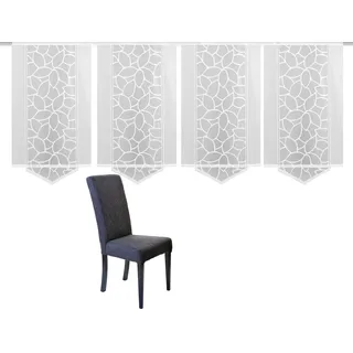 HOME WOHNIDEEN Home fashion - 094630-0101 125x57 cm - Schiebevorhang Jacquard Set Weiss