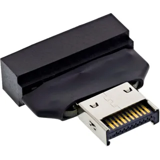 InLine USB 3.2 Typ-E Key-A Adapter zu USB 3.0 Header intern, 10 Gb/s, Mainboard Erweiterung für interne USB-Verbindungen, 33446T