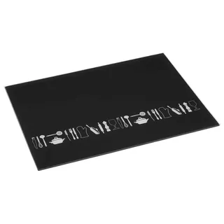 Secret de Gourmet - Schneidebrett aus Glas, 40 x 30 cm, schwarz