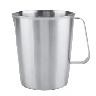 Edelstahl Messbecher, 2000ml Messkanne Mit Griff, Milchkanne Mit Skalen