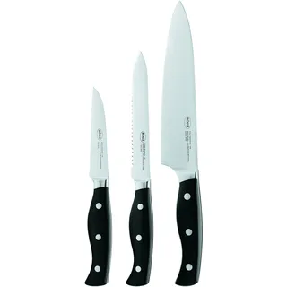 RÖSLE Messer-Set »Pura«, (Set, 3 tlg.), X50 CrMoV15 Klingenstahl, silberfarben