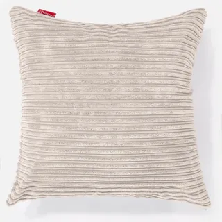 Lounge Pug Extra Große Kissen 70 x 70cm Cord Creme Zierkissen Sofakissen Dekokissen