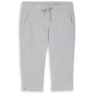 Tom Tailor Damen Tapered Relaxed Capri Hose mit Kordelzug 1049978