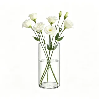 Koelaa Leichte Unzerbrechliche Vase, Blumenvase aus Acryl-Kunststoff – Stylische Transparent-Klare Zylindervase für Hochzeitstischdekor, Einweihungsparty oder Tischdekoration-12x35 cm