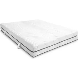 7 Zonen Viskoelastik-Matratze Sleezzz Smart 200 x 200 cm, Höhe 18 cm, Härtegrad H3 mit Air Memoryschaum