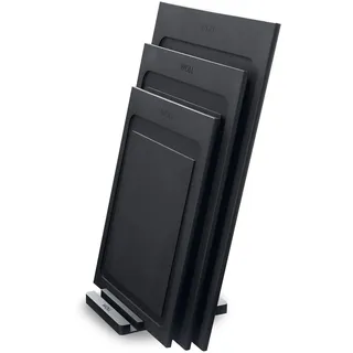 WOLL Cut & Serve Schneidebrett-Set Papierverbundstoff 4-tlg. 175°C mattschwarz/Grau