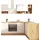 Winkelküche L-Form 220 cm weiß