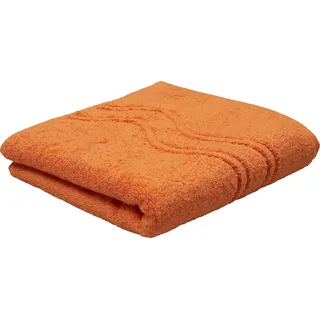 ROSS Duschtuch »Cashmere feeling« 100% Baumwolle, mit Wellen-Bordüre, große Farbauswahl, orange