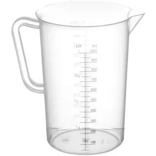 Unyqoos® Messbecher-Set mit Messskala, Polypropylen, bruchsicher – 10 Stück, 5 L, präzises Abmessen von Flüssigkeiten - Transparent