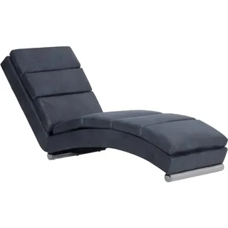 vidaXL Chaiselongue Grau Wildleder-Optik - Grau