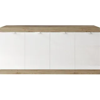 INOSIGN Sideboard »Slim«, Breite 181 cm, weiß Hochglanz lack), braun