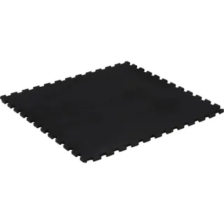vidaXL Gummi-Bodenfliese Schwarz 12 mm 100x100 cm - Schwarz