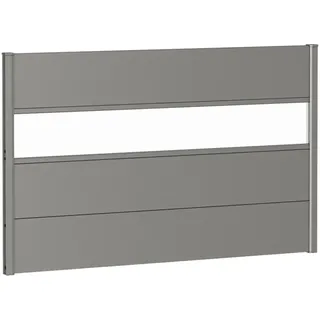 Biohort Sichtschutzelement 145 x 91 cm Grau Metall