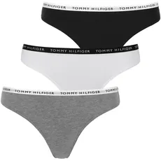 Tommy Hilfiger Underwear Slip, (3 St.), mit schmalem Logobündchen, schwarz-weiß