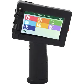 12.7mm Handheld Inkjet Printer 4.3 Inch LED Touchscreen Quick Dry Inkjet Printer Kit for Characters Barcode Graphics Date