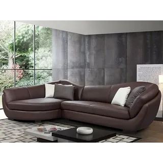 Ecksofa Leder 5-Sitzer - Ecke Links - Büffelleder - Braun - CAIPI von PASCAL MORABITO
