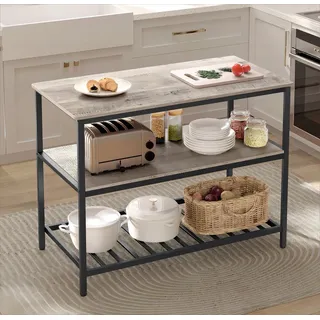 VASAGLE Küchenregal 60 x 120 x 90 cm Grau