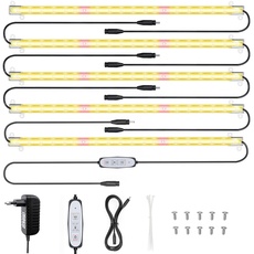 Relassy Pflanzenlampe LED Vollspektrum, Pflanzenlicht, Grow Light mit Auto Timer 12/6/3H, Dimmbare Grow Lampe Pflanzen LED Streifen, Pflanzenleuchte für Zimmerpflanzen Gewächshaus (5/Pack)