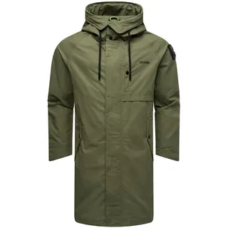 Stone Harbour Kurzmantel »Kurzmantel Yaroon« Cooler Herren Übergangsmantel mit großer Kapuze, grün