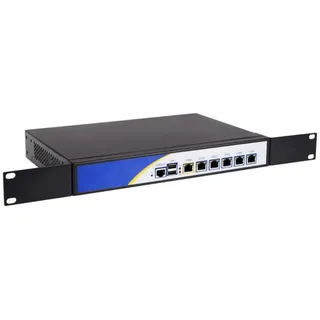 HSIPC Rackmount 1U N100 Quad Core Firewall Micro Appliance, Industrial PC, Sever, Router with 8G RAM 128G SSD, 6 RJ45 i226-V 2500M Port AES-NI Compatible with pfsense opnsense...