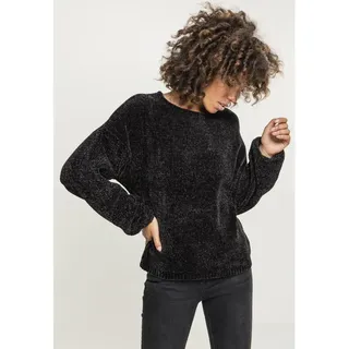 URBAN CLASSICS Chenille Sweatshirt Schwarz 34