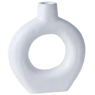 Holzvase Matisse 25/27 cm , Weiß , Holz , 27 cm , Dekoration, Vasen, Keramikvasen