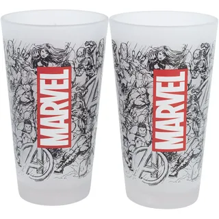 Stor Marvel-Wassergläser, 490 ml, 2 Stück