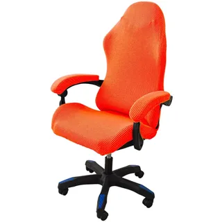 tintoke 4Stk Gaming Stuhl Bezug Waschbar,Waschbar Gaming Stuhl Bezug,Gaming Stuhlhussen,GamingStuhlbezüge Anti-Rutsch,Mit Reißverschluss, passend für Gamingstuhl, Computerstuhl, Drehstuhl (Orange)