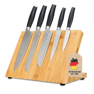 Intirilife Messerbrett/Block magnetisch , Braun , Holz , 18x19x30 cm , Kochgeschirr, Küchenmesser, Messerblöcke