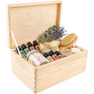 Creative Deco Holzkiste mit Deckel | 30 x 20 x 14 cm (+/-1cm) | Ostern Erinnerungsbox Baby Groß Holzbox mit Deckel Unlackiert Kasten | Für Dokumente, Wertsachen, Spielzeuge, Werkzeuge | ROH