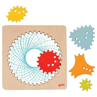 GoKi 58440 Spirograph 13 x 13 x 0,5 cm, Holz, 6 Teile, bunt