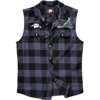 Brandit Ozzy Check Shirt Sleeveless, Farbe: Black_Grey_ch, Größe: 3XL