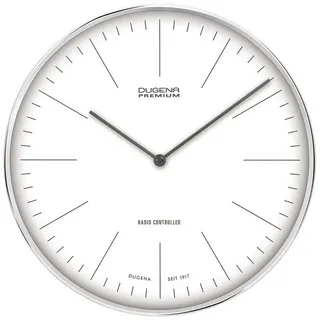 Dugena 7000999 60 cm Funkwanduhr silber/weiß