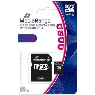 MediaRange microSDHC 16GB Kit Class 10 (MR958)