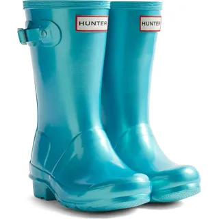 Hunter - Kinder Gummistiefel "Original", Perlmutt-Effekt FS10746 (31 EU) (Pool-Blau)
