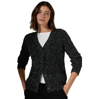 CECIL Damen B253890 Cosy Neps Cardigan, Schwarz, XXL EU