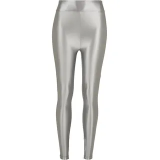 URBAN CLASSICS Shiny Metallic Leggings Dark Silver 5XL