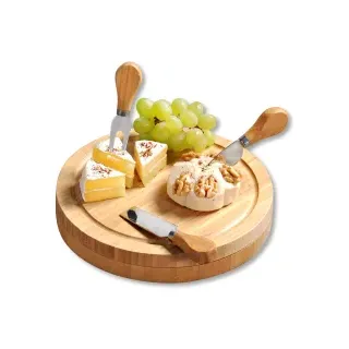 KESPER Käseschneidebrett mit Besteck, Bambus, FSC