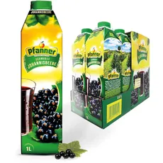 Pfanner Schwarze Johannisbeere (8 x 1 l) - 25 % Fruchtgehalt – Getränk im Vorratspack – Fruchtgetränk aus Johannisbeere