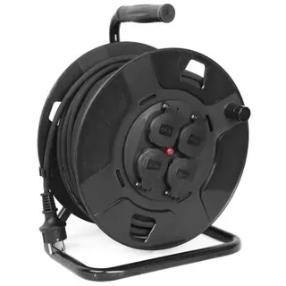 Lex Outdoor Kabeltrommel 50m IP44 Verlängerungskabel Kabelrolle Haushalt Wärmeschutz : 50 Meter